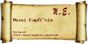 Mezei Eugénia névjegykártya